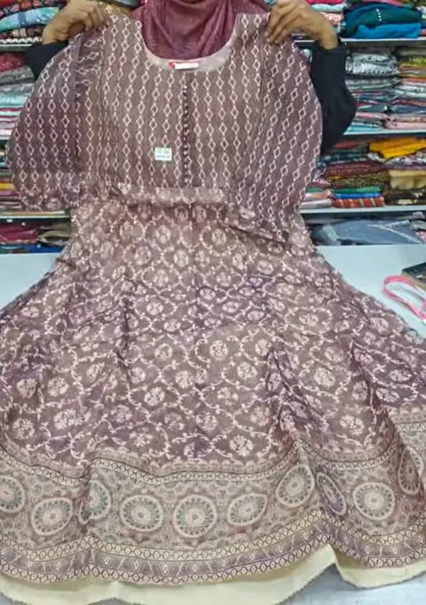 Silk Long Anarkali Kurti | AK1876